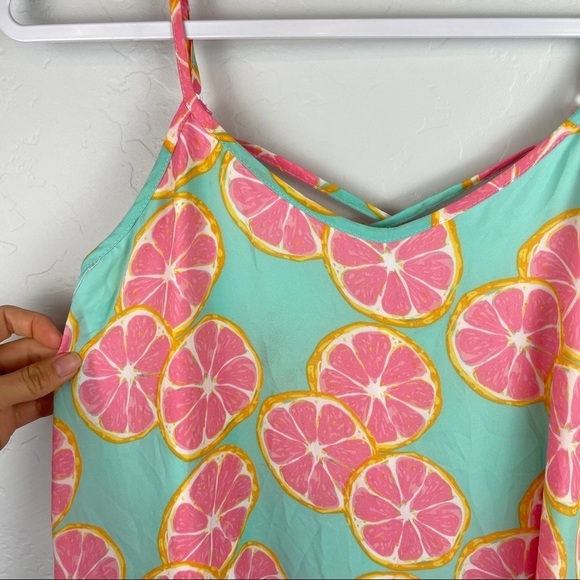Lauren James Lola Main Squeeze Grapefruit Printed Swing Mini Dress Size Small‎ - Picture 5 of 8